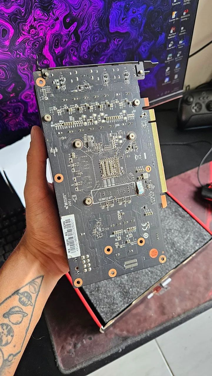 Placa de Vídeo AMD Radeon RX 6600 8GB GDDR6 SJS - IMPECÁVEL C/ CAIXA - Foto 4