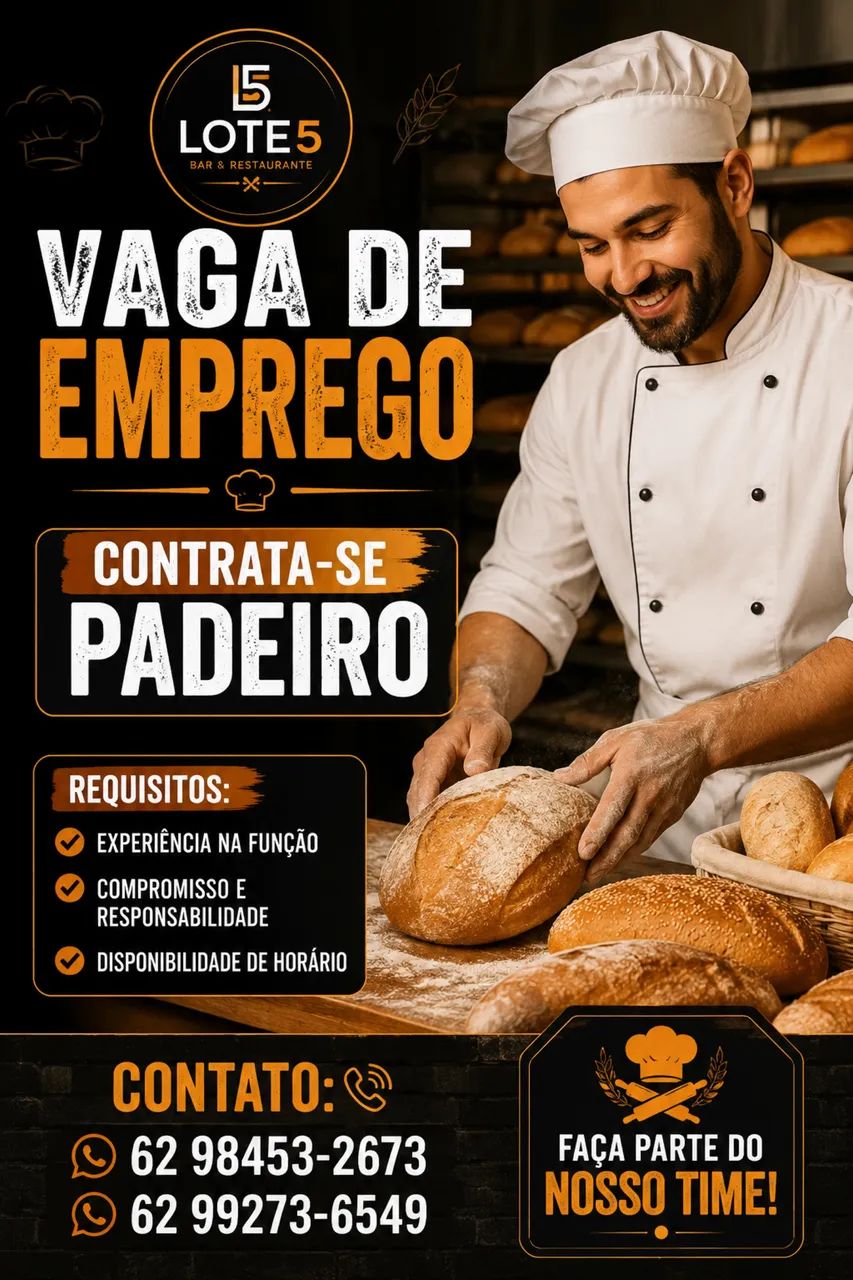 Contrata se padeiro 