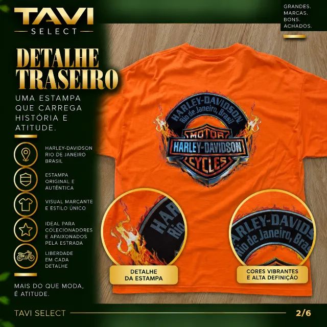 Camiseta Harley-Davidson Rio de Janeiro  - Foto 5