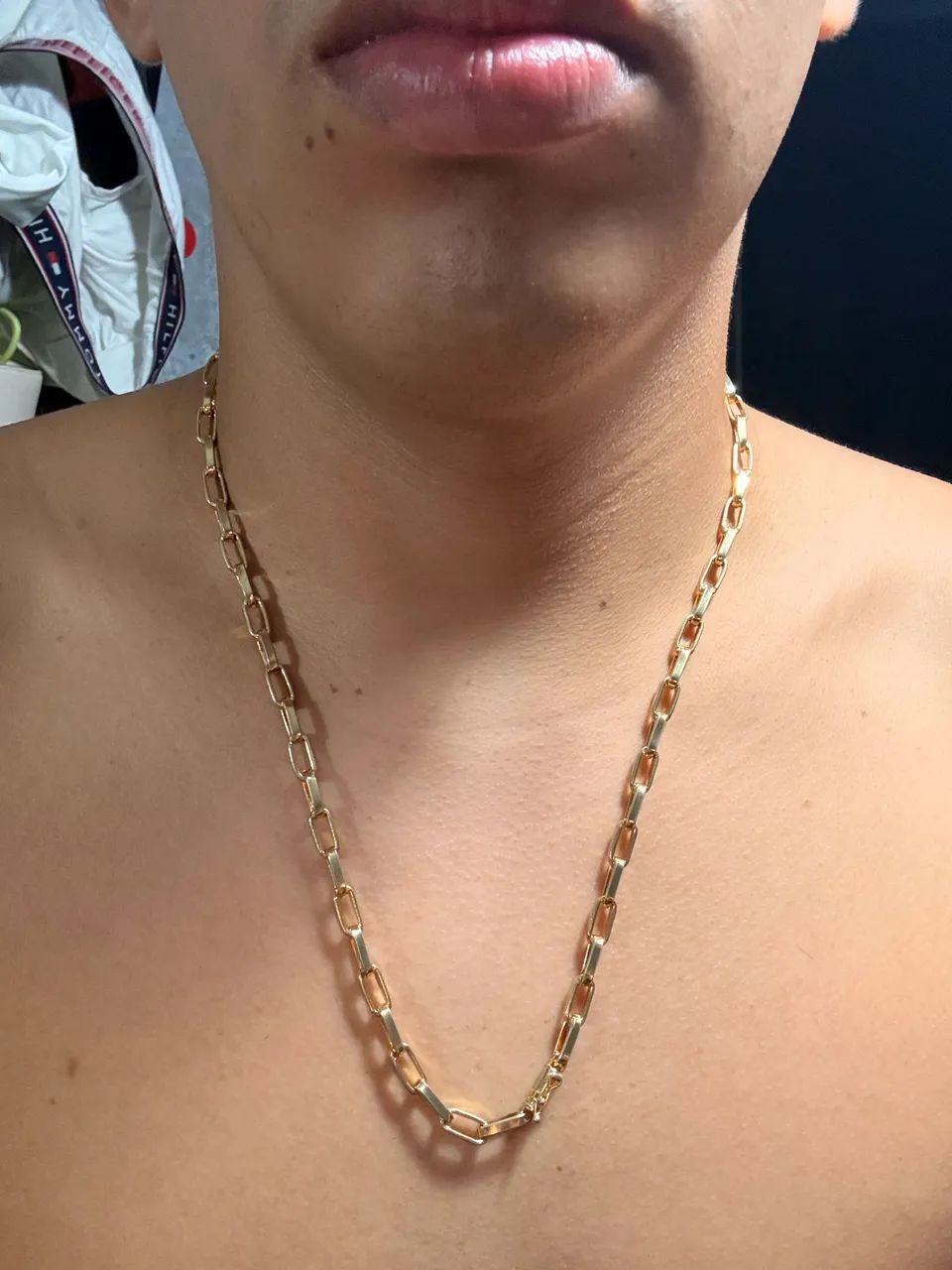 Cordão de prata banhado a ouro