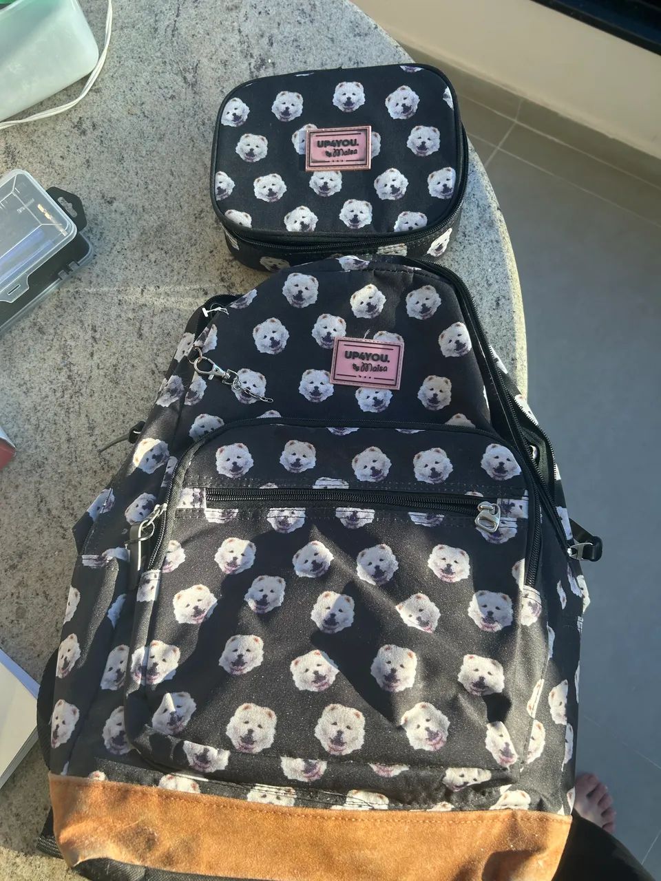 Bolsa+estojo usadas, com poucas marcas de uso