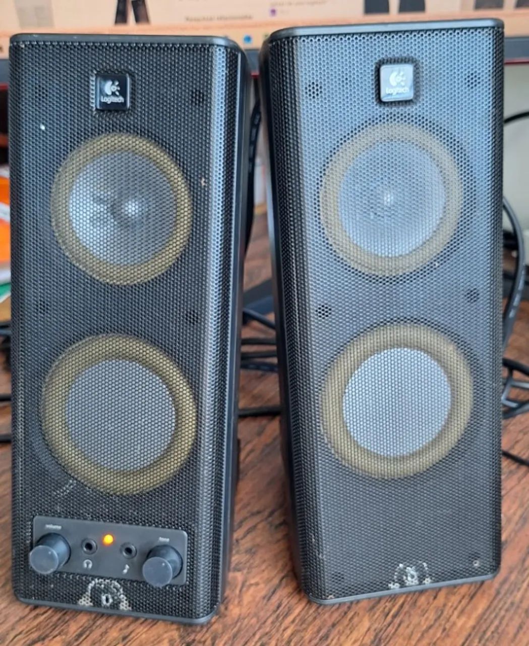 Caixas de som Logitech X-140 (modelo S-0264B) - Foto 4