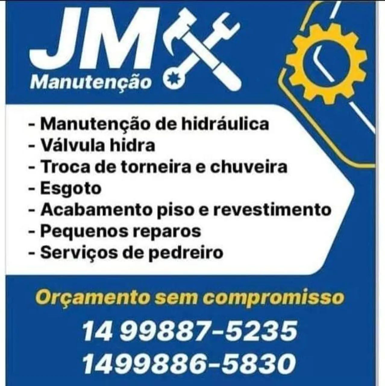 Serviços de pequenos reparos e de pedreiro 