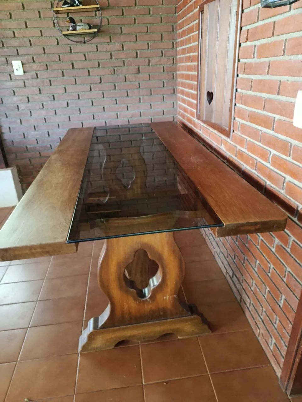 Mesa de Jantar Rústica Madeira Maciça 8 cadeiras - Foto 3