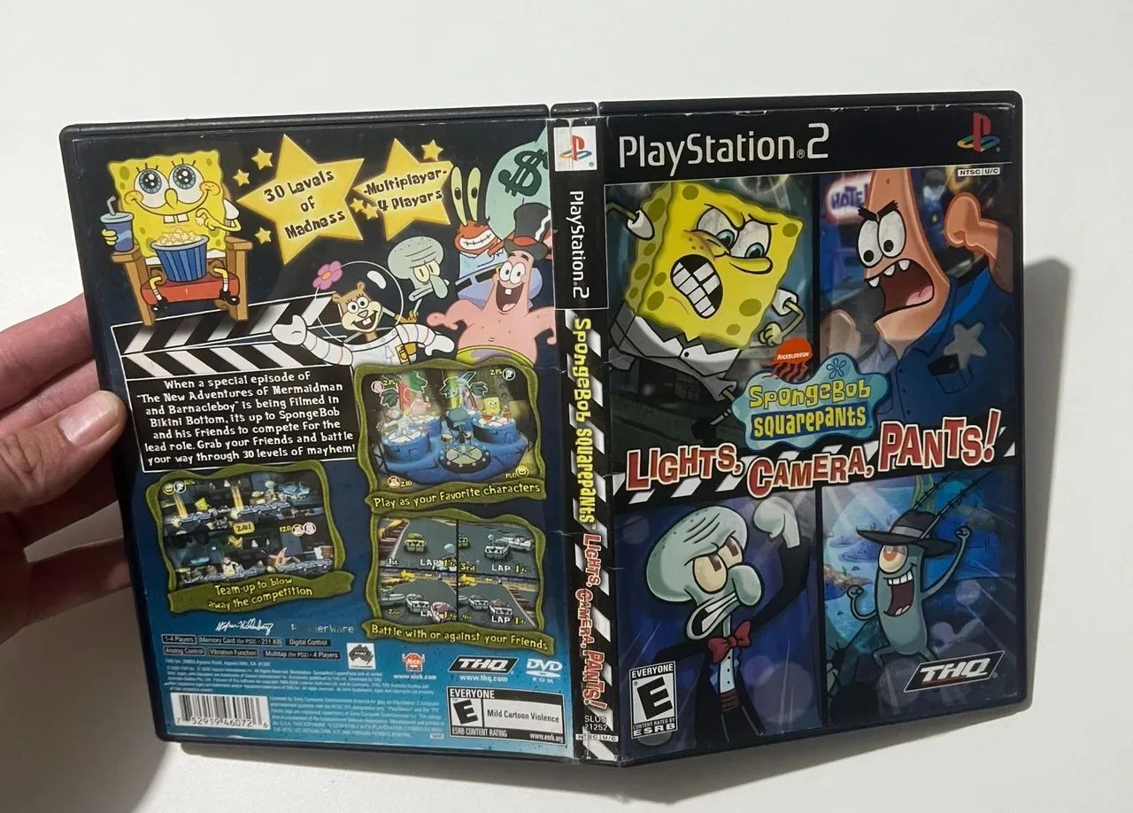 Bob esponja ps2 lights câmera pants 