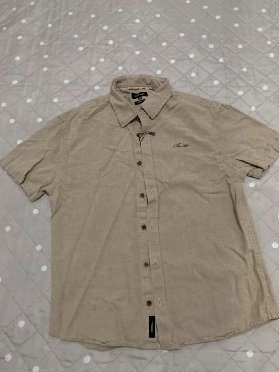 Camisa Masculina Convicto Basic - Bege | Linho Misto - Foto 4