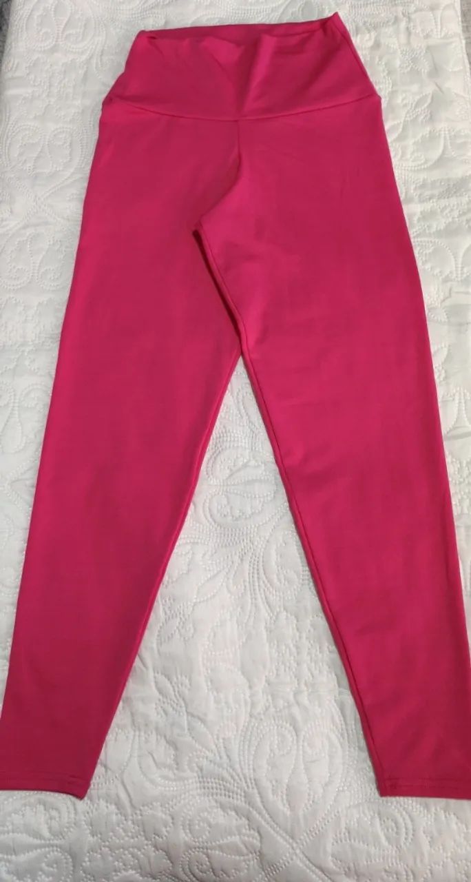Calça Leg Legging Kaisan Nova Sem Uso Rosa - Foto 2