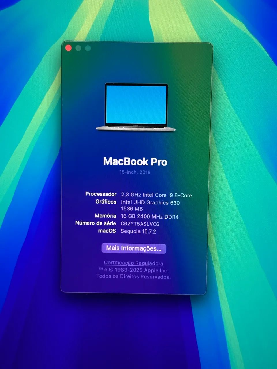 MacBook Pro 15 ano 2019, proc i9 16gb - Notebooks - Recanto das
