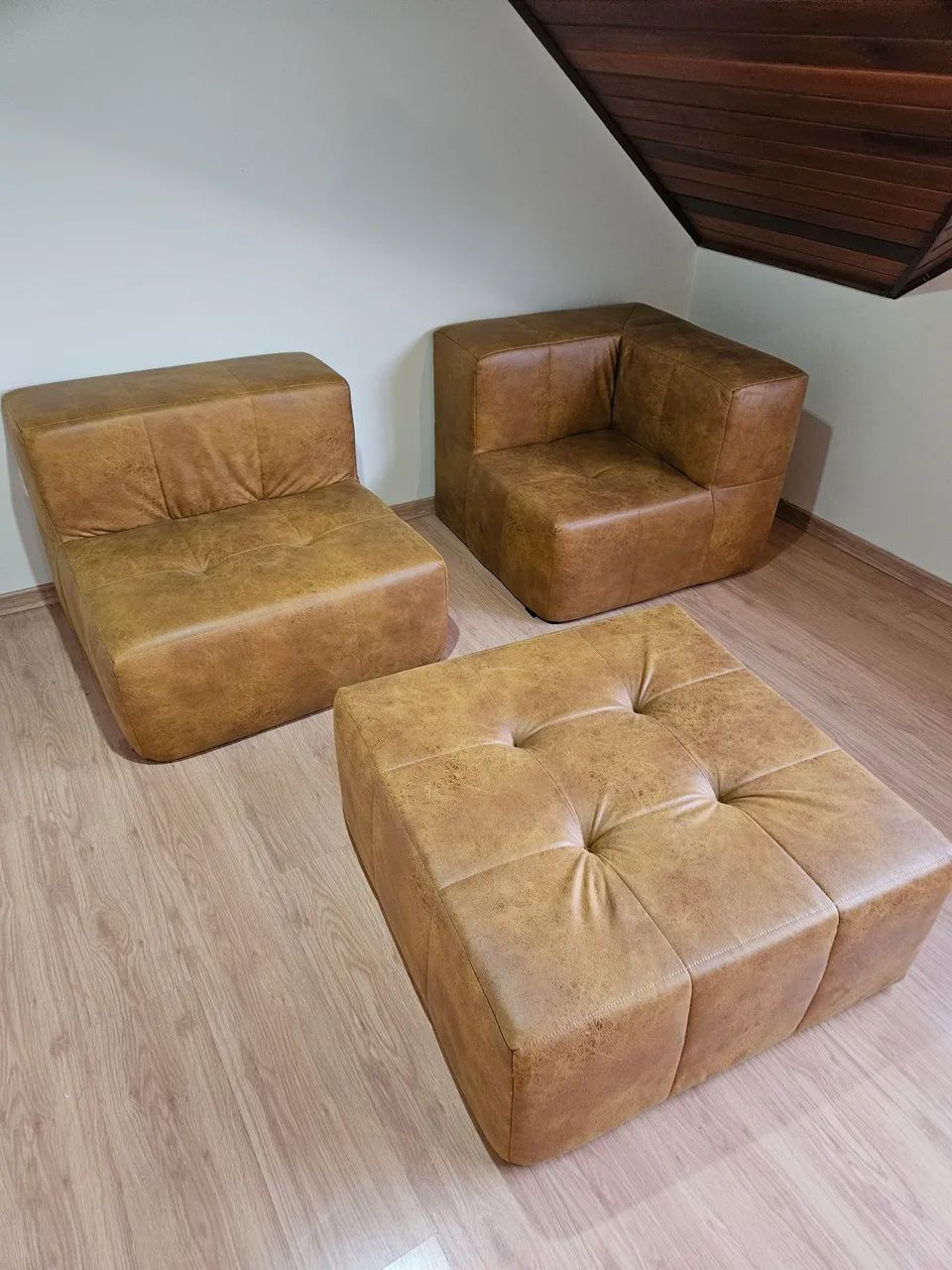 Sofá Modular Inflow de Couro - Foto 3