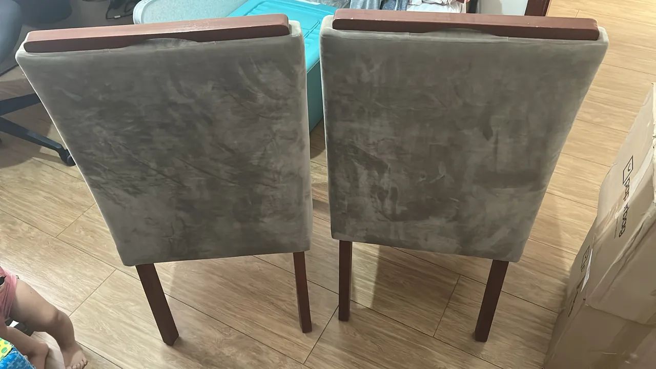 Duas cadeiras de luxo alta qualidade aveludada - Foto 2