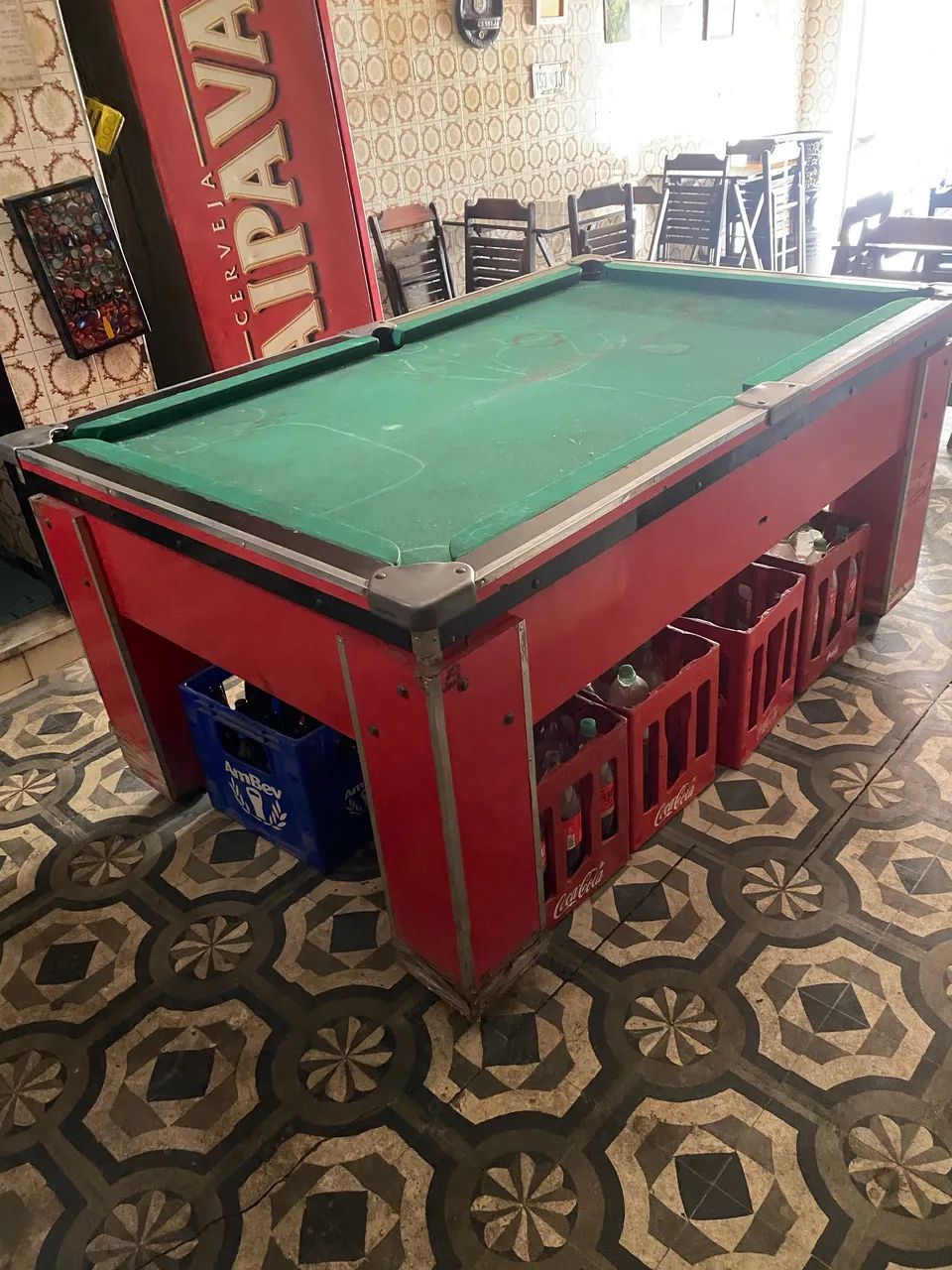 Mesa sinuca com ficheiro