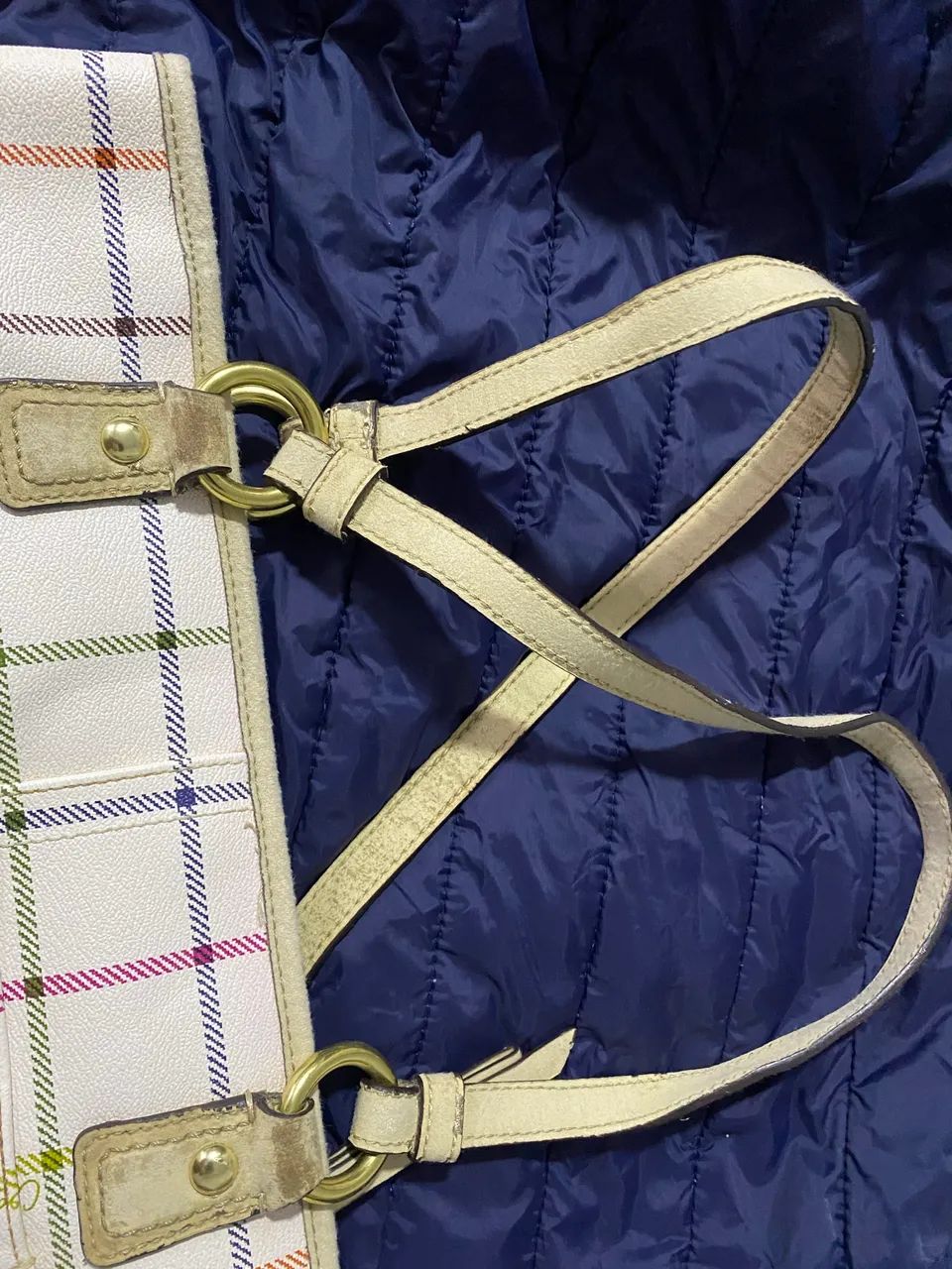 Lindíssima bolsa quadriculada Coach  - Foto 2