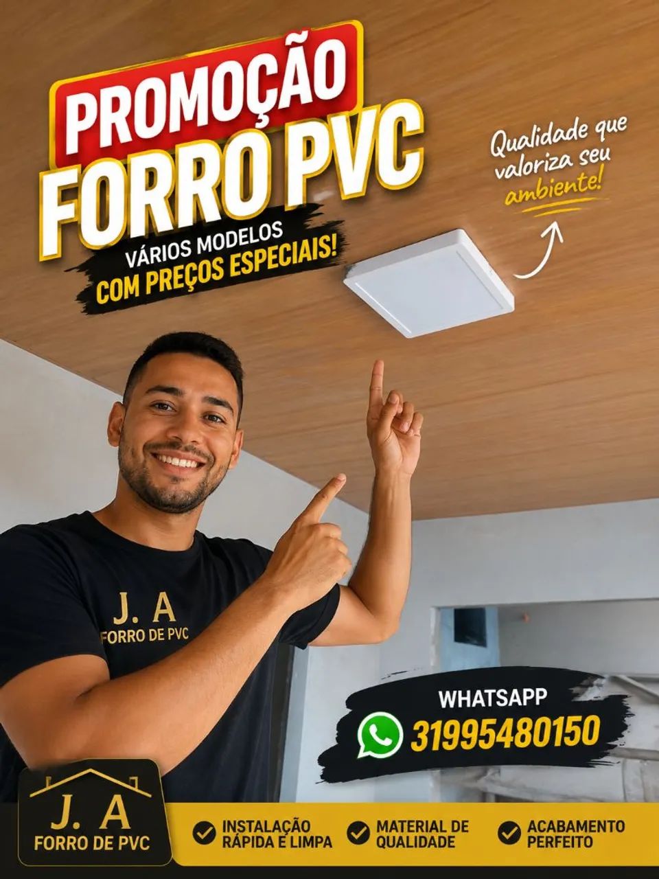 Forro pvc 43.90 colocado  - Foto 4