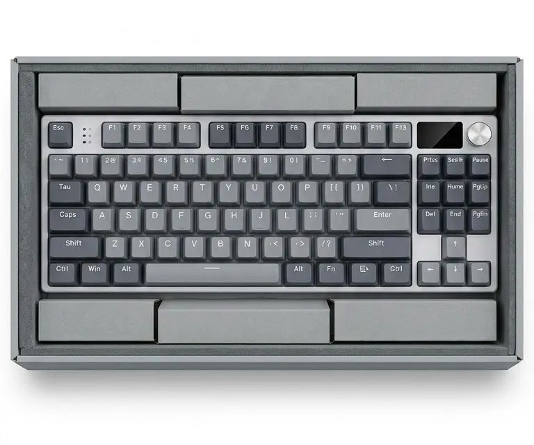 Teclado Mecânico Attack Shark Tri-Mode com Ecrã TFT - Foto 2