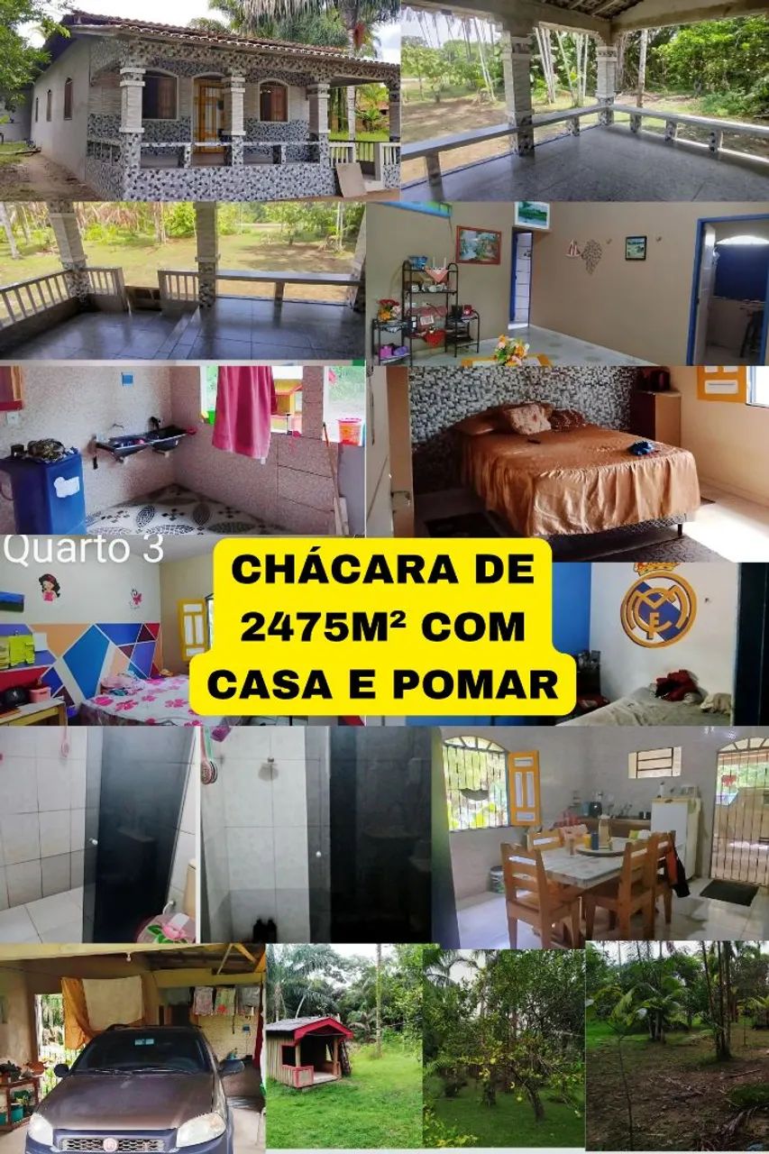 CHÁCARA COM CASA E POMAR PRODUTIVO 