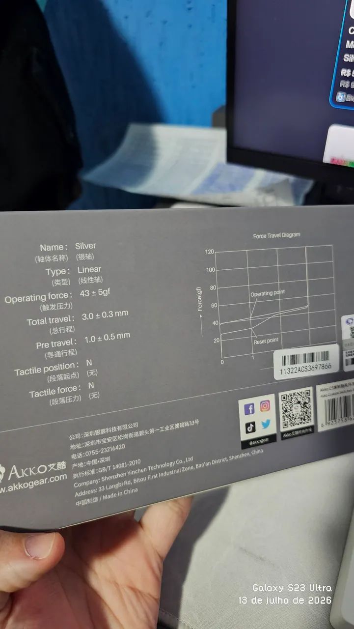 Switchs Mecânico Akko CS Silver (90 PÇs) - Foto 2