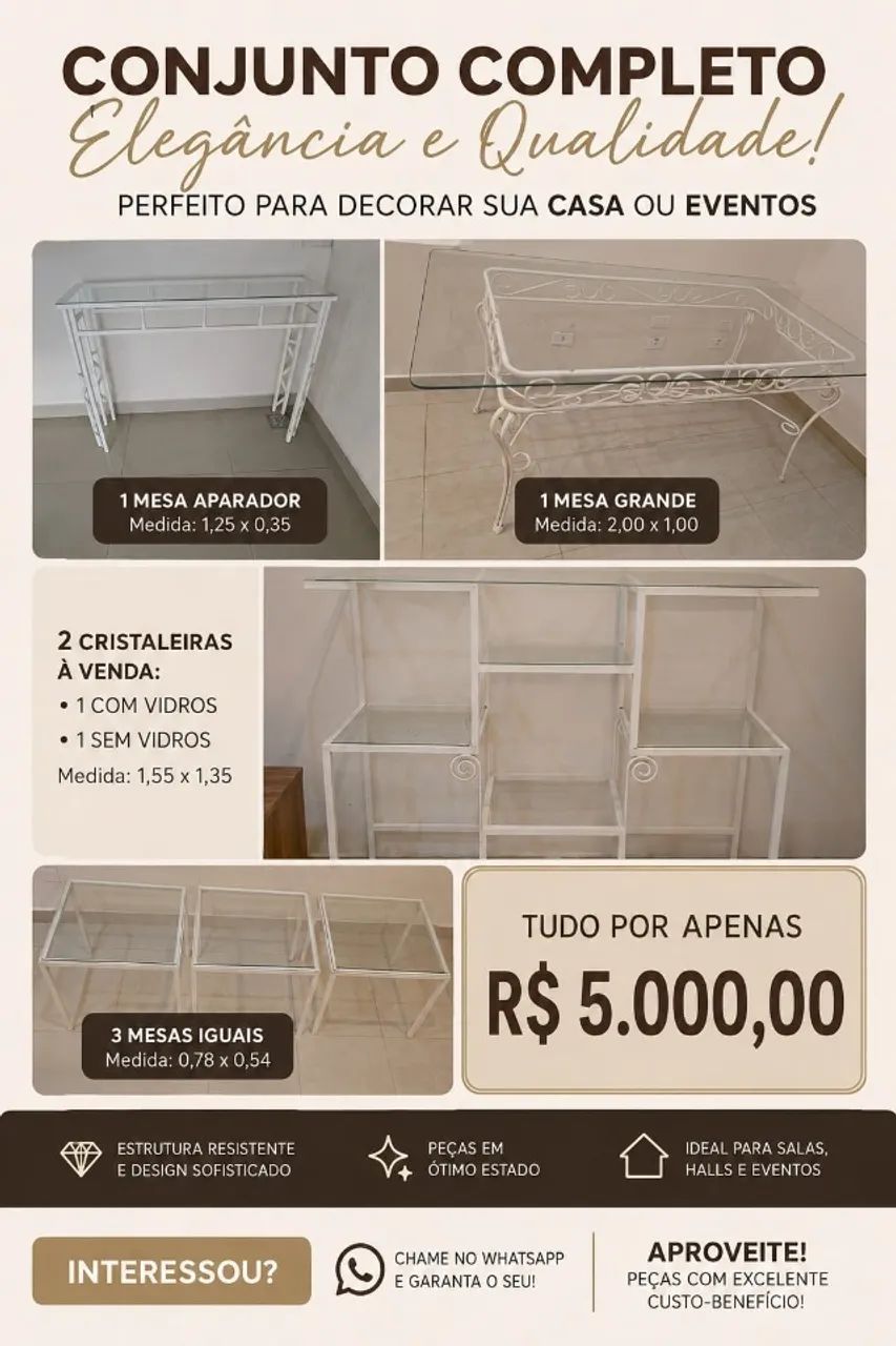 Conjunto Completo de mesas