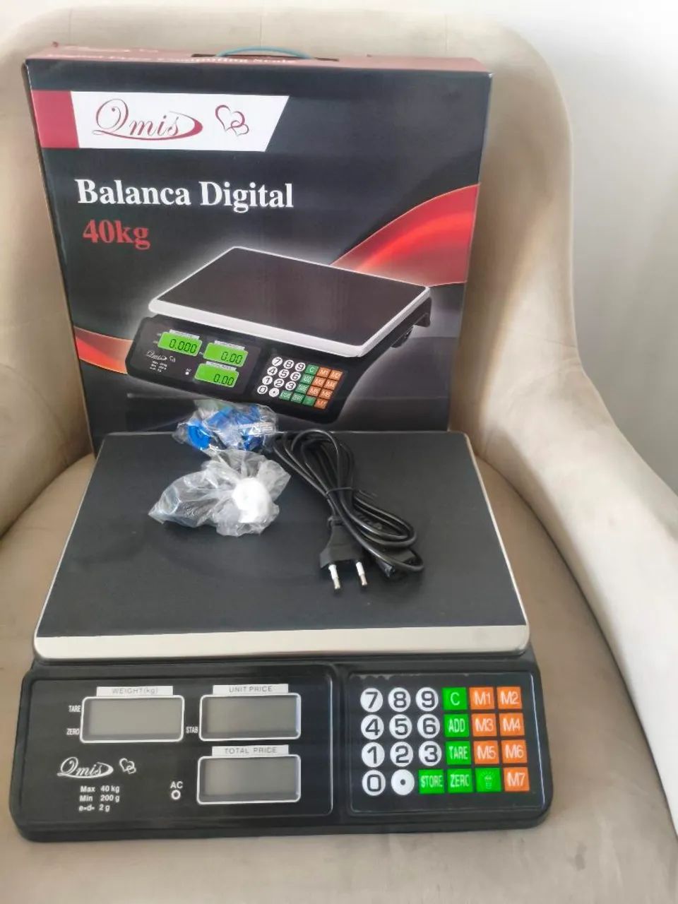 Balança com display e bateria interna 