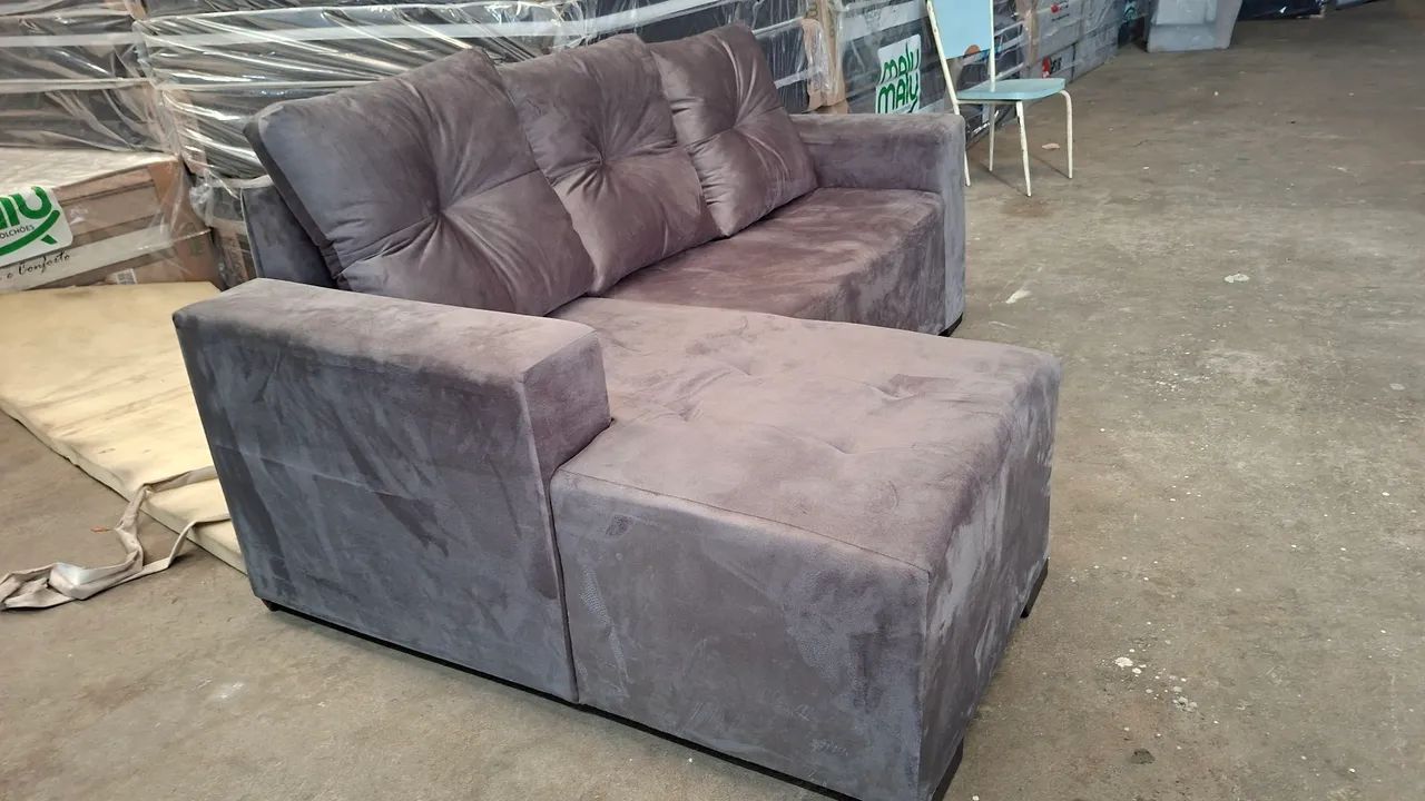 Sofa Rd Móveis com Chaise - Novo e embalado!! - Foto 2