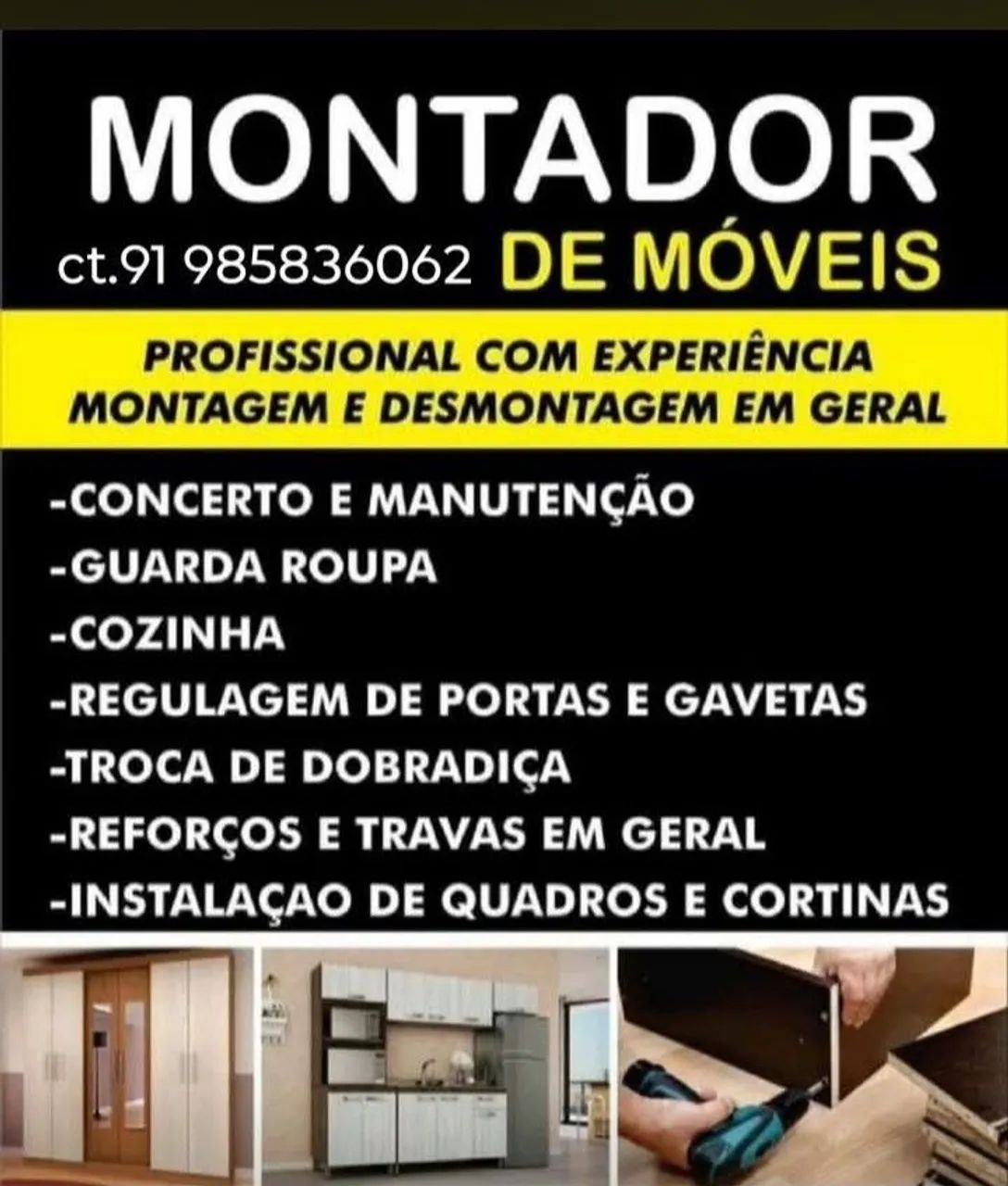 Serviço de marceneiro consertos de móveis de MDS