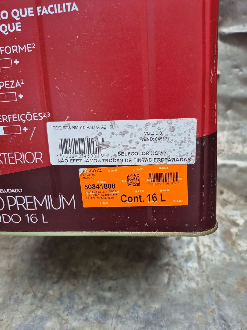 Tinta acrílica Suvinil Toque Palha balde