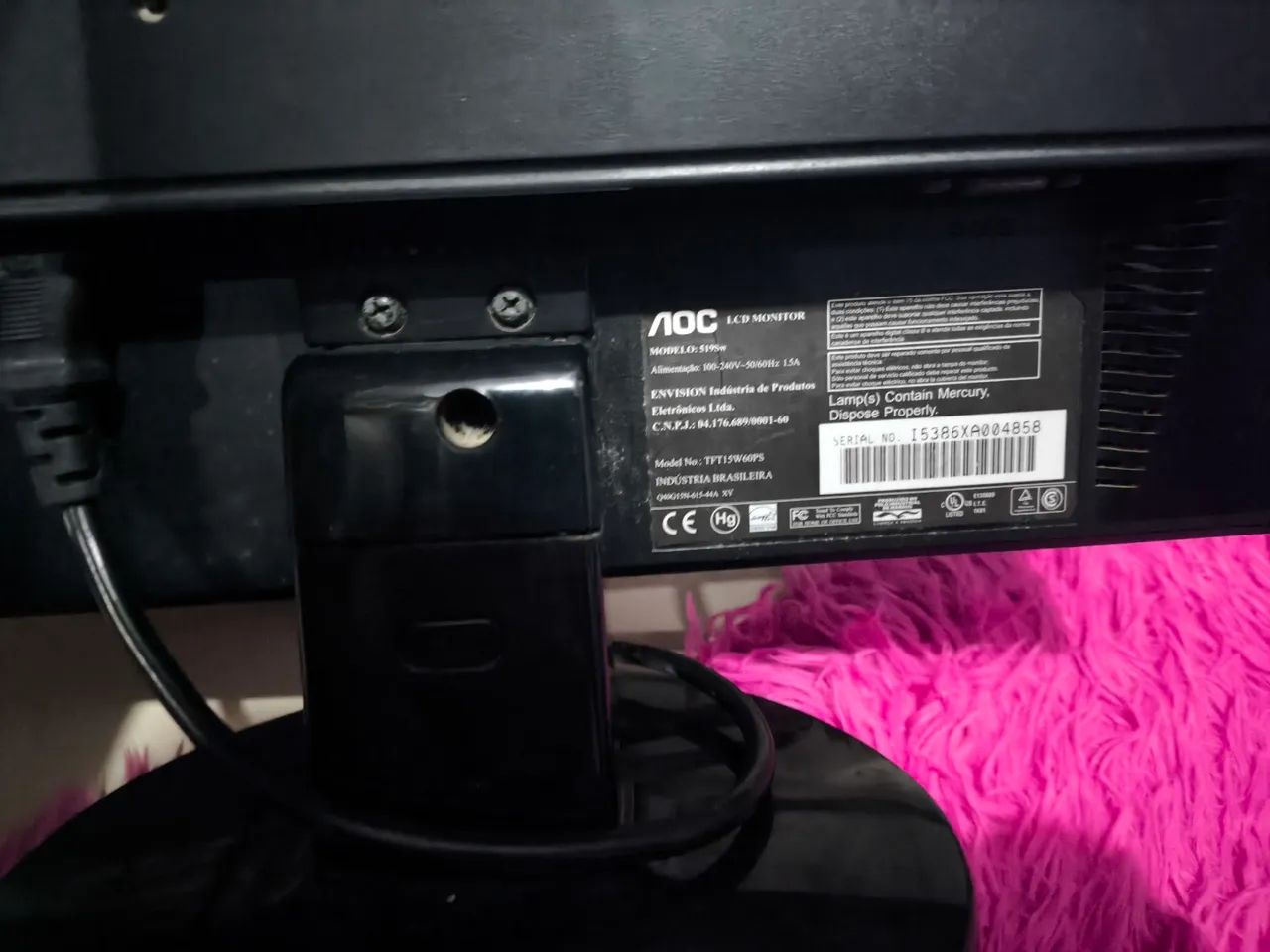 Monitor com entrada VGA cabo incluso  - Foto 3