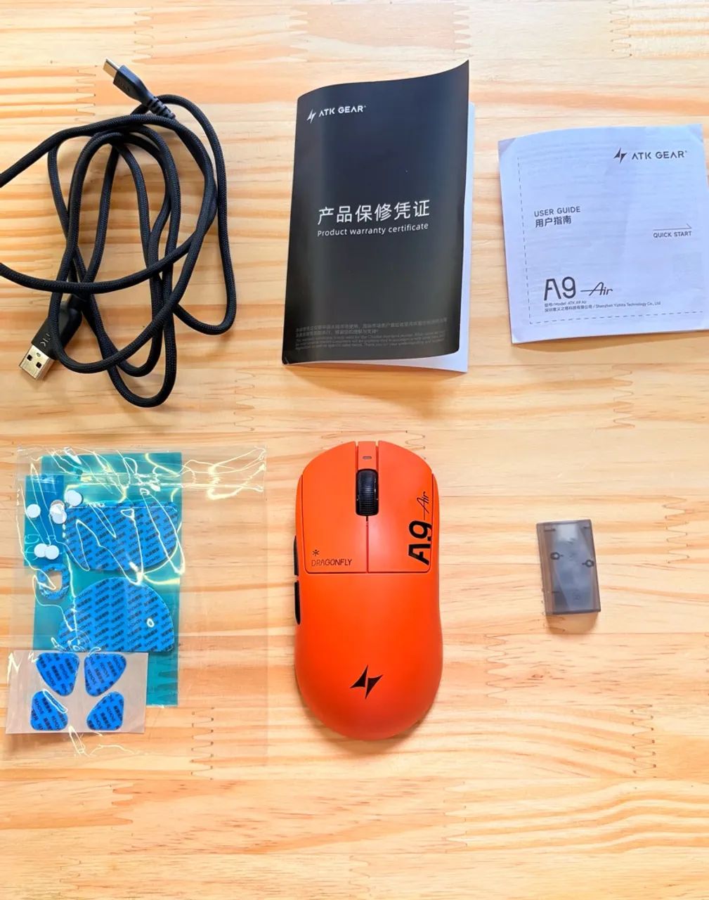 Mouse ATK A9 Air Laranja  - Foto 3