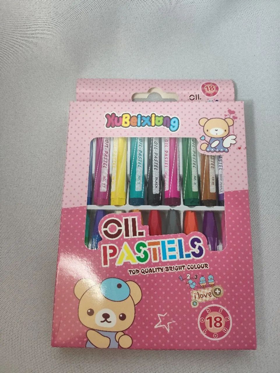 Giz de cera pastel colorido novo com 18 cores diferentes 