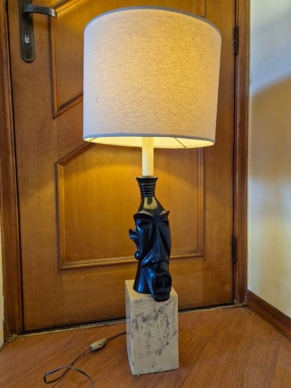Abajur Luminaria Lampada antiga vintage estilo africano