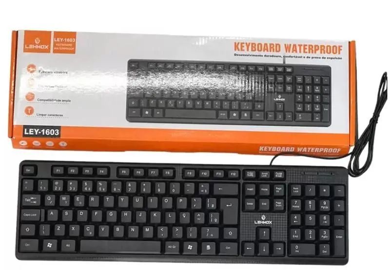 Teclado Com Fio Pc - Faço Entrega 