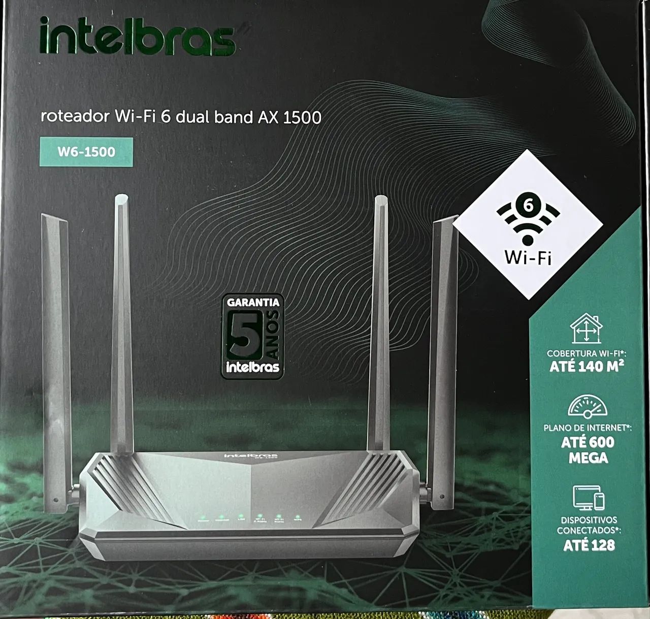 Roteador Wi-Fi 6 Intelbras - W6-1500