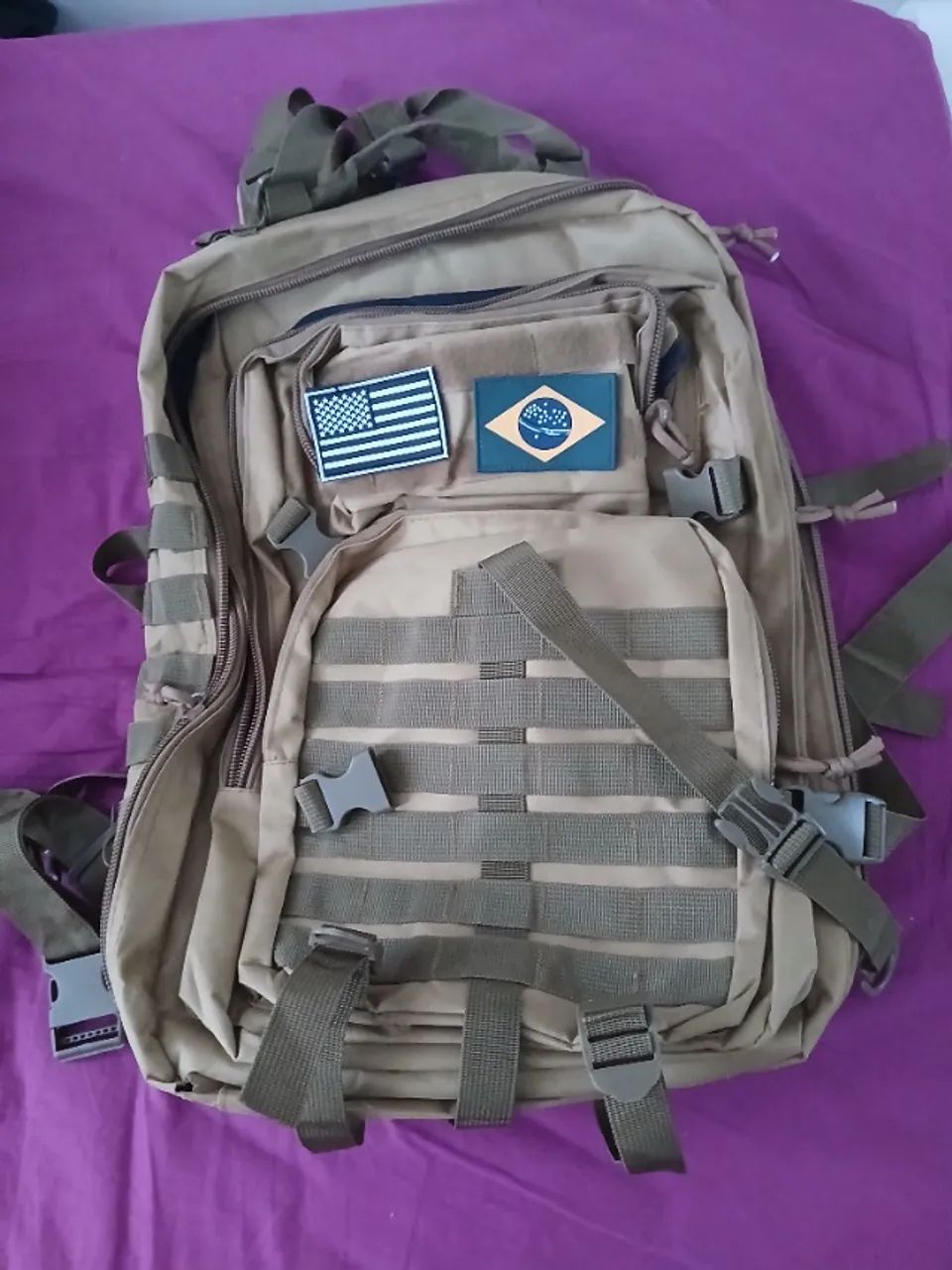 Mochila tática Cáqui 50lts