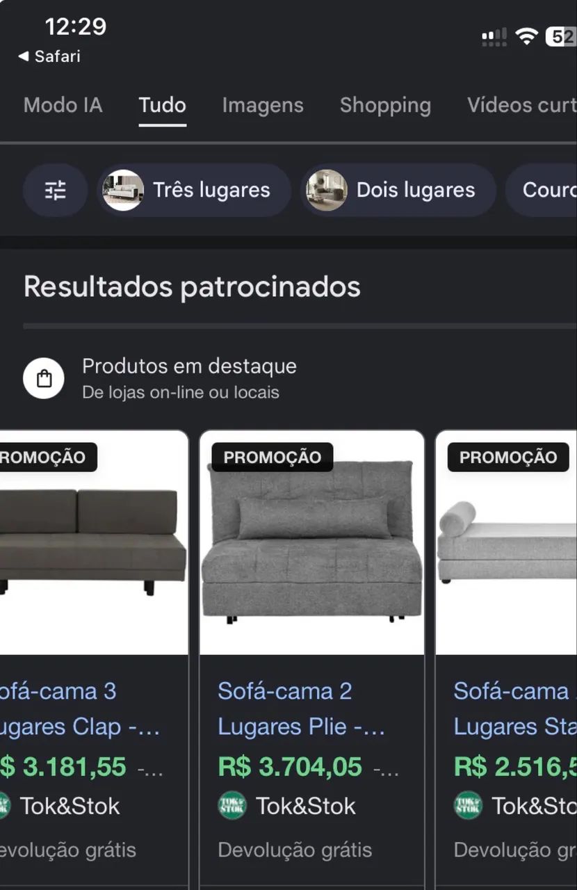 Sofá cama da tok stok , dobrável , cinza escuro  - Foto 2