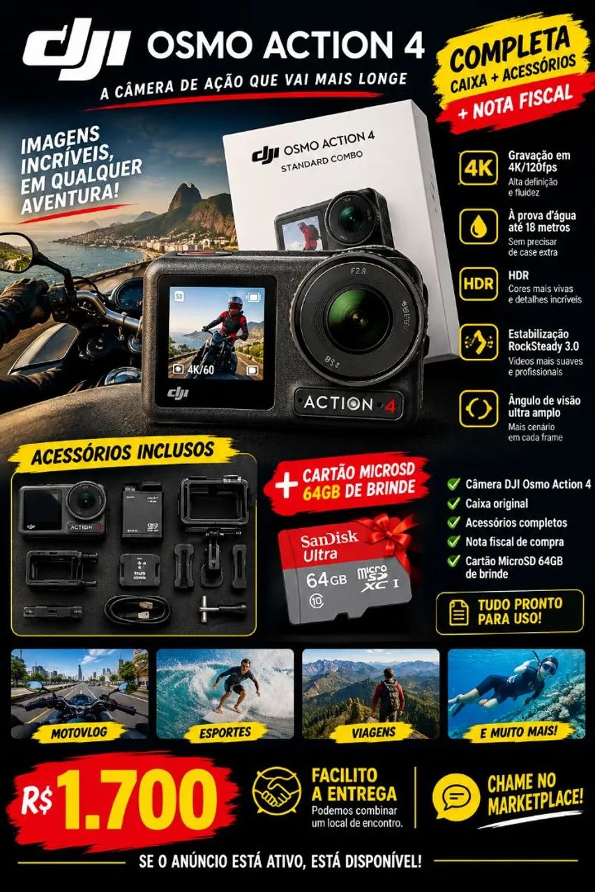 Dji Osmo action 4 + 64gb 