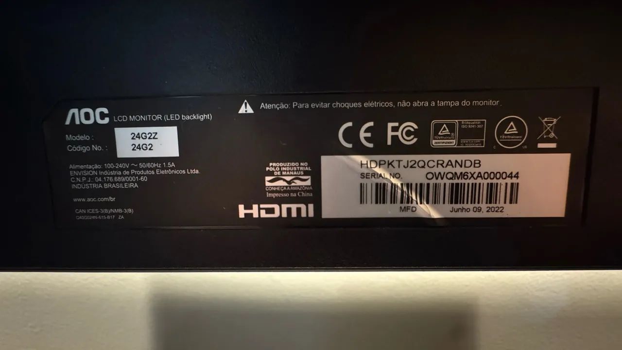 Monitor Gamer AOC HERO Z 24 polegadas 240hz e 0.5ms - Foto 4