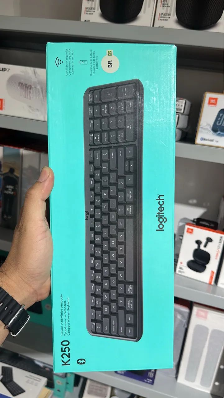 Teclado Logitech K250 Bluetooth - Grafite  - Foto 2