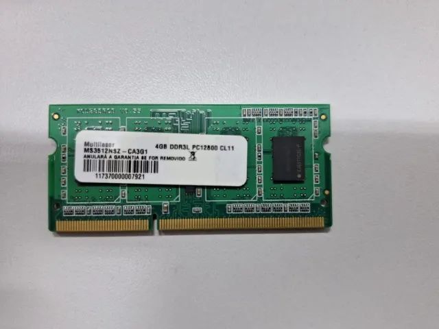 Título: Memória RAM Multilaser 4GB DDR3L 1600MHz Notebook (SO-DIMM)
