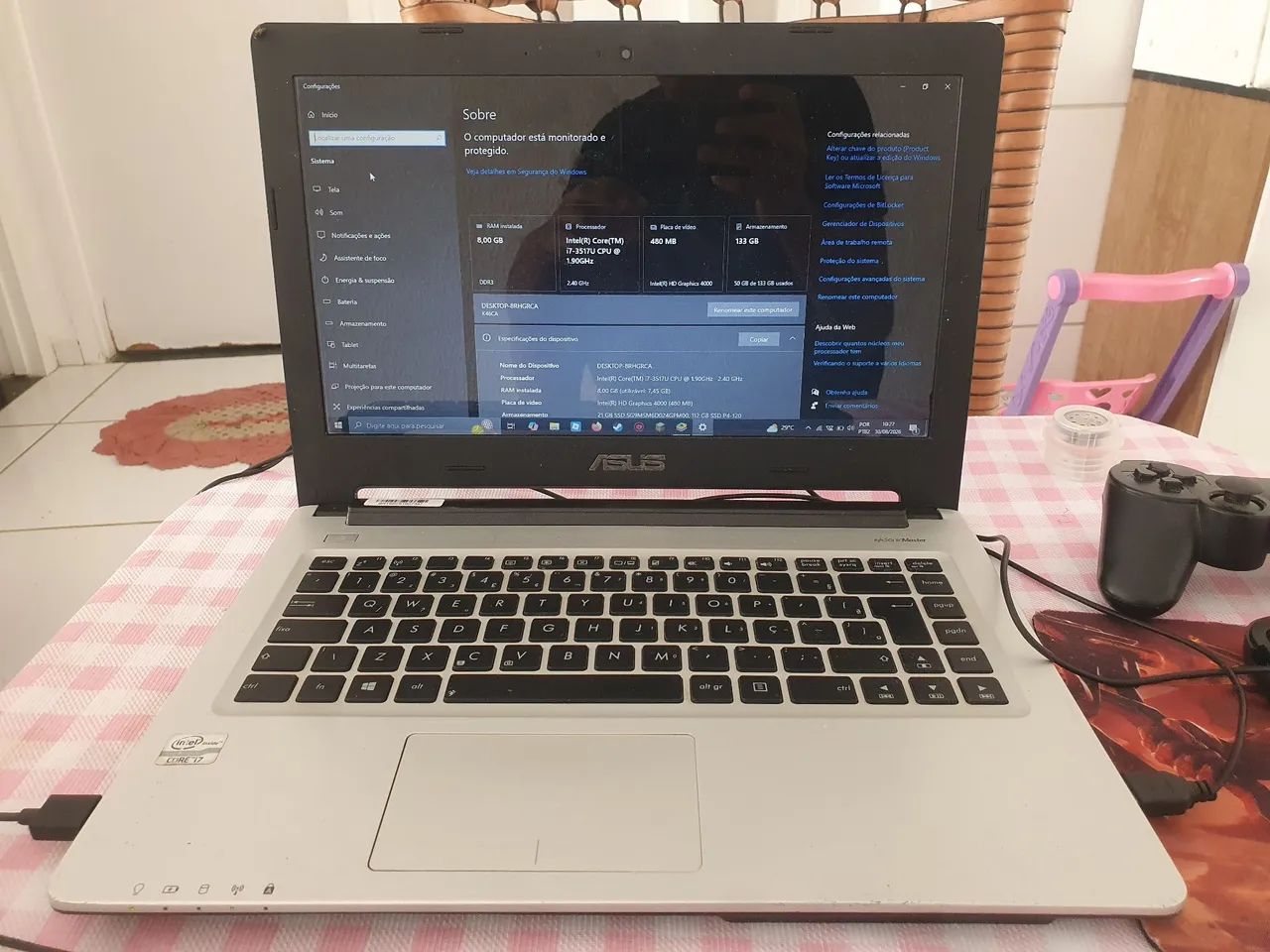 VENDO OU TROCO NOTEBOOK ASUS - Foto 2