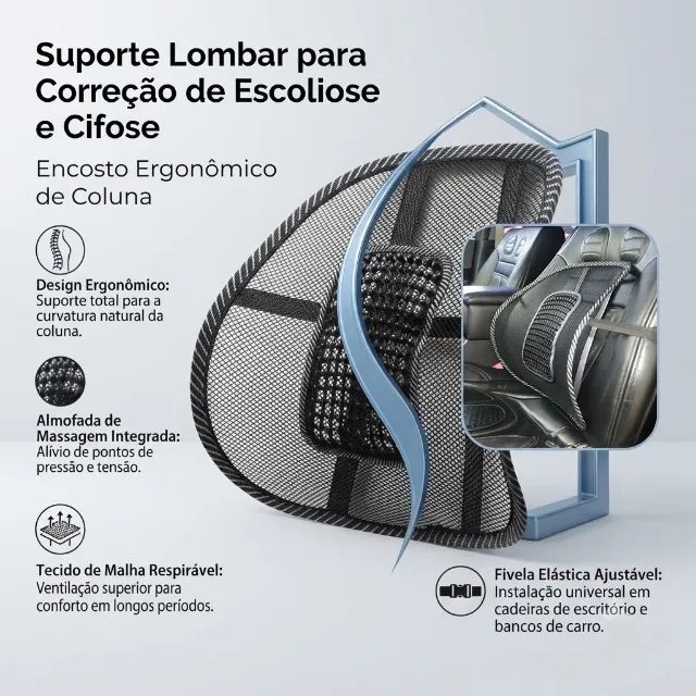 Suporte Lombar para Correção Postural e Alívio da Coluna