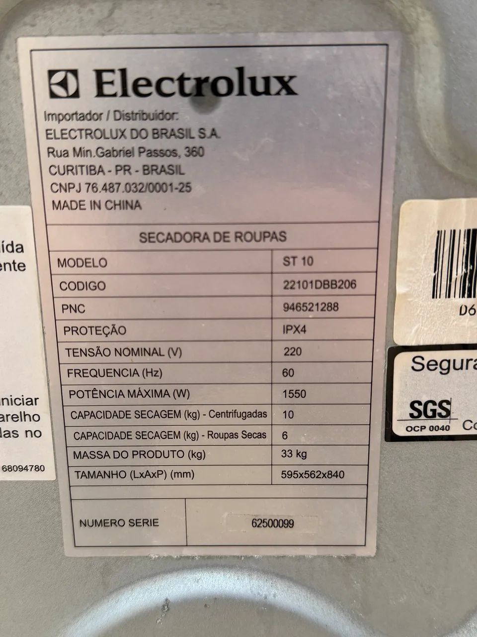 Máquina de secar Eletrolux - Foto 3