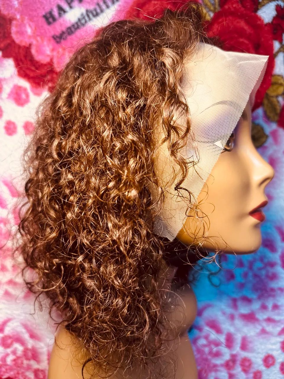 Lace front cabelo humano 13x4 Ruivo 30cm  - Foto 4