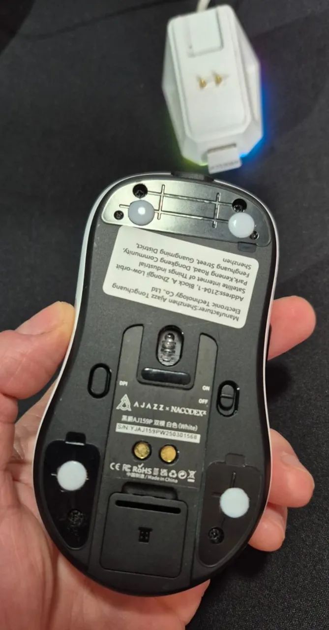 MOUSE AJAZZ AJ159P - Branco Wireless - Foto 4