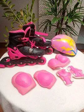Patins Roller inline Regulável com Led - Foto 2