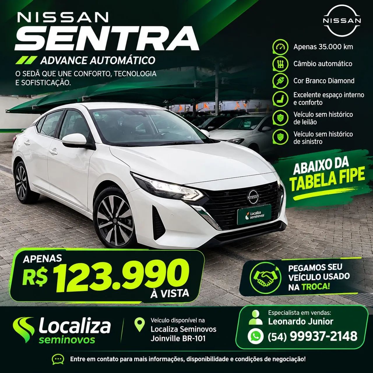 Nissan Sentra ADVANCE 2.0 16V AUT. 2025