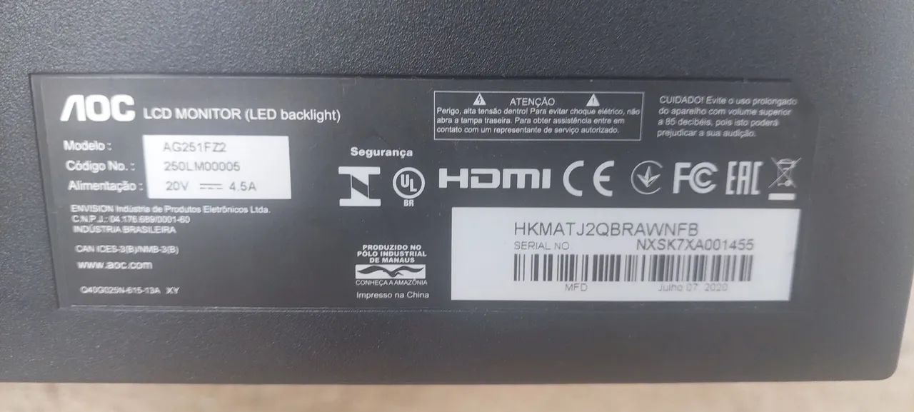Monitor Gane, retirada de peçaa - Foto 4