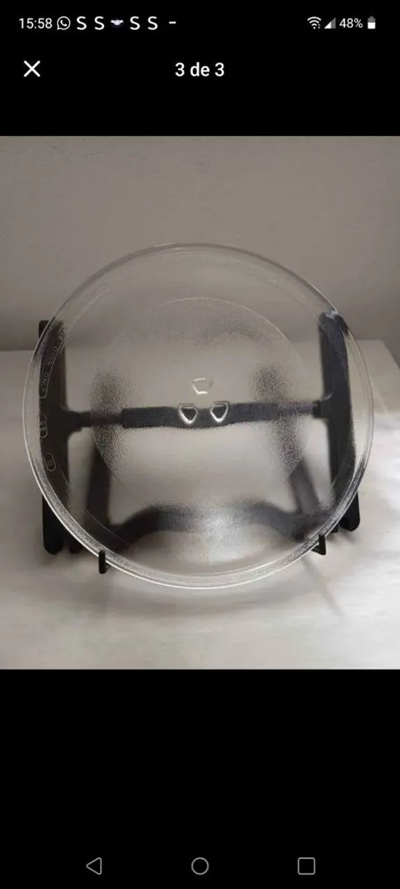 Prato de microondas cor transparente
