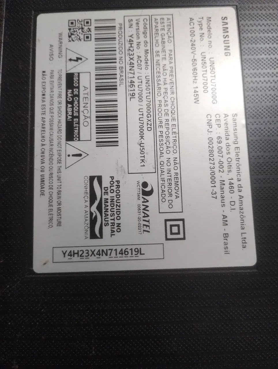 Vende uma tv Samsung 50 polegadas para retirada de peças ,parou de funcionar direpente tá  - Foto 2