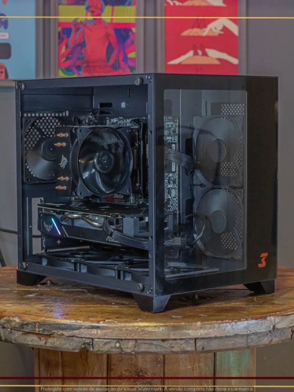 Setup Ryzen 5 5500, 16gb, 512gb NVMe, GTX 1660 Super, Air Cooler, Fonte 450W, Gab. DT3