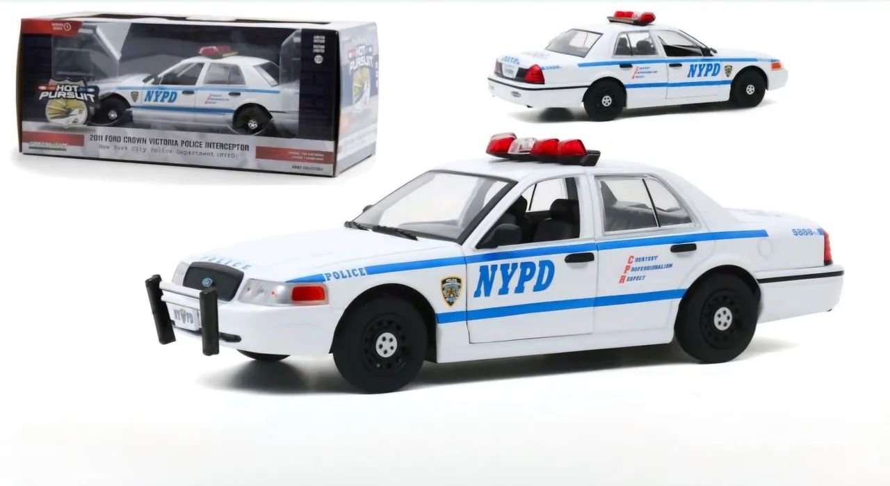 Greenlight Ford Crown Victoria NYPD ミニカー 1:24 Miniatura 2011 Ford Crown Victoria Police Interceptor NYPD