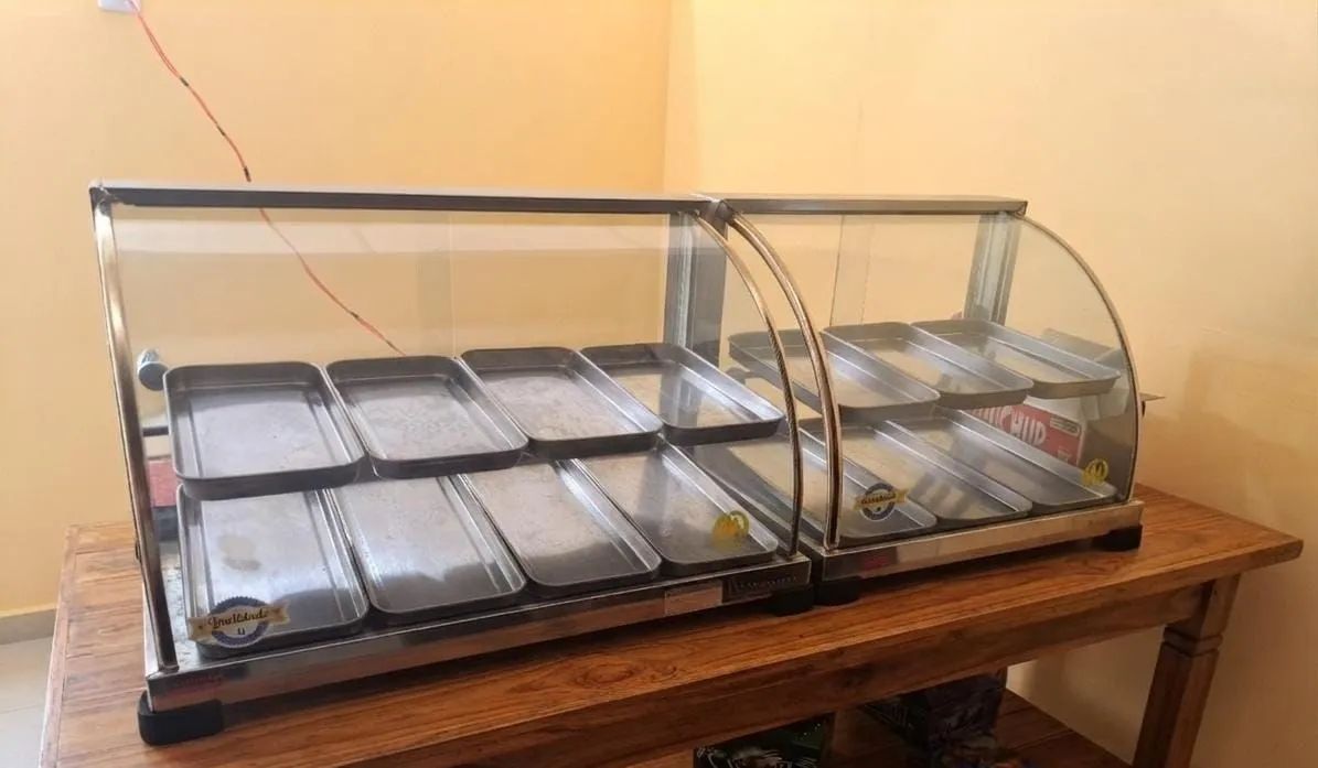 2 estufas para salgados 
